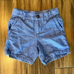 Janie and Jack Blue Bermuda Shorts - Boys size 4 - Linen and Cotton blend